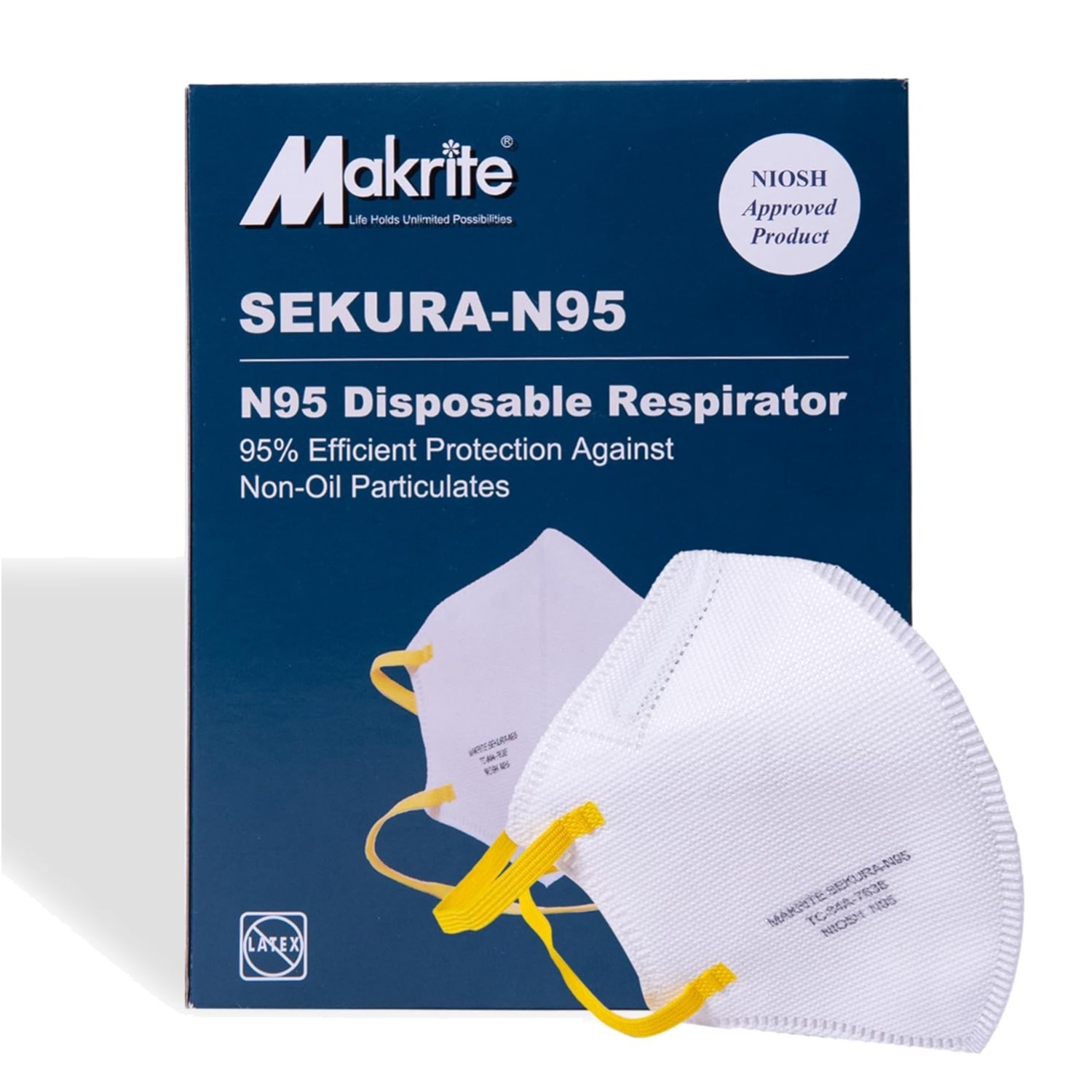 NIOSH Certified N95 Mask 40-Pack M/L Size