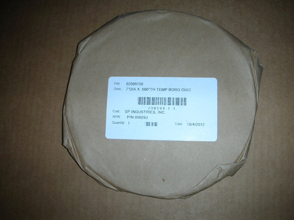 Borosilicate Tempered 7″ Dia. 1/2″ Thick Sight Port Glass Disc Boiler Laboratory