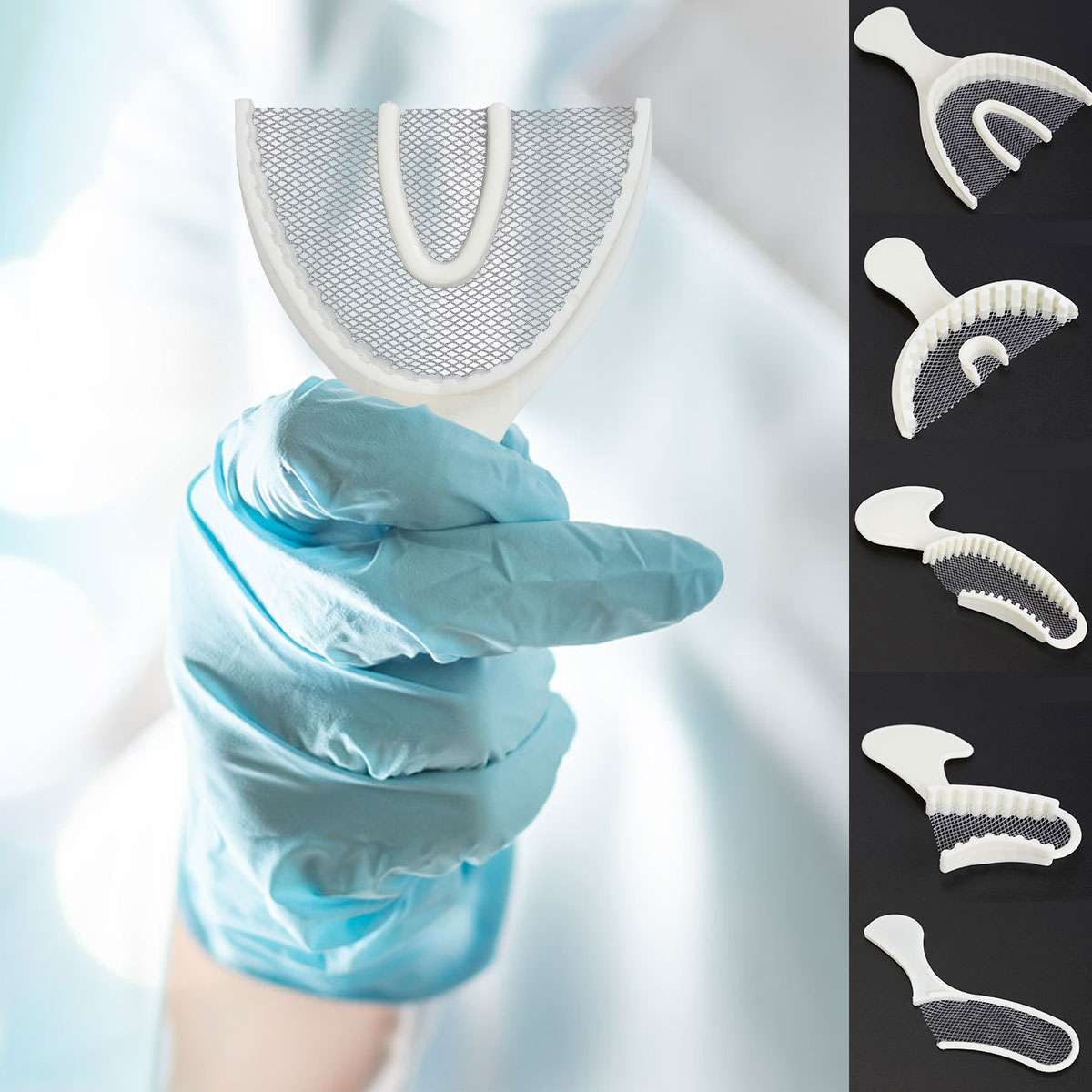 NEW Dental Impression Bite Registration Triple Trays Mold Anterior Posterior