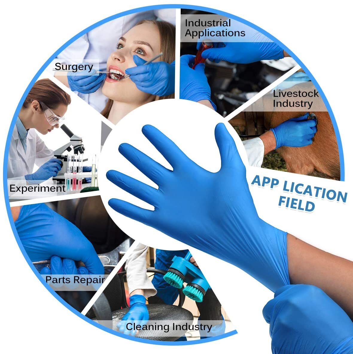 2000Pcs Disposable Nitrile Gloves/Latex/Exam Gloves Powder Free Multi-Purpose US