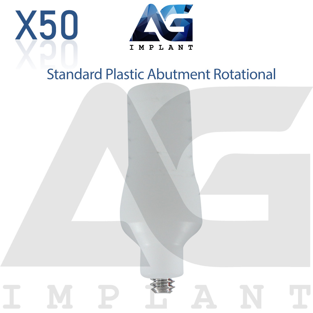 50 Standard Plastic Abutment Rotational Prosthetic System Int Hex 2.42mm