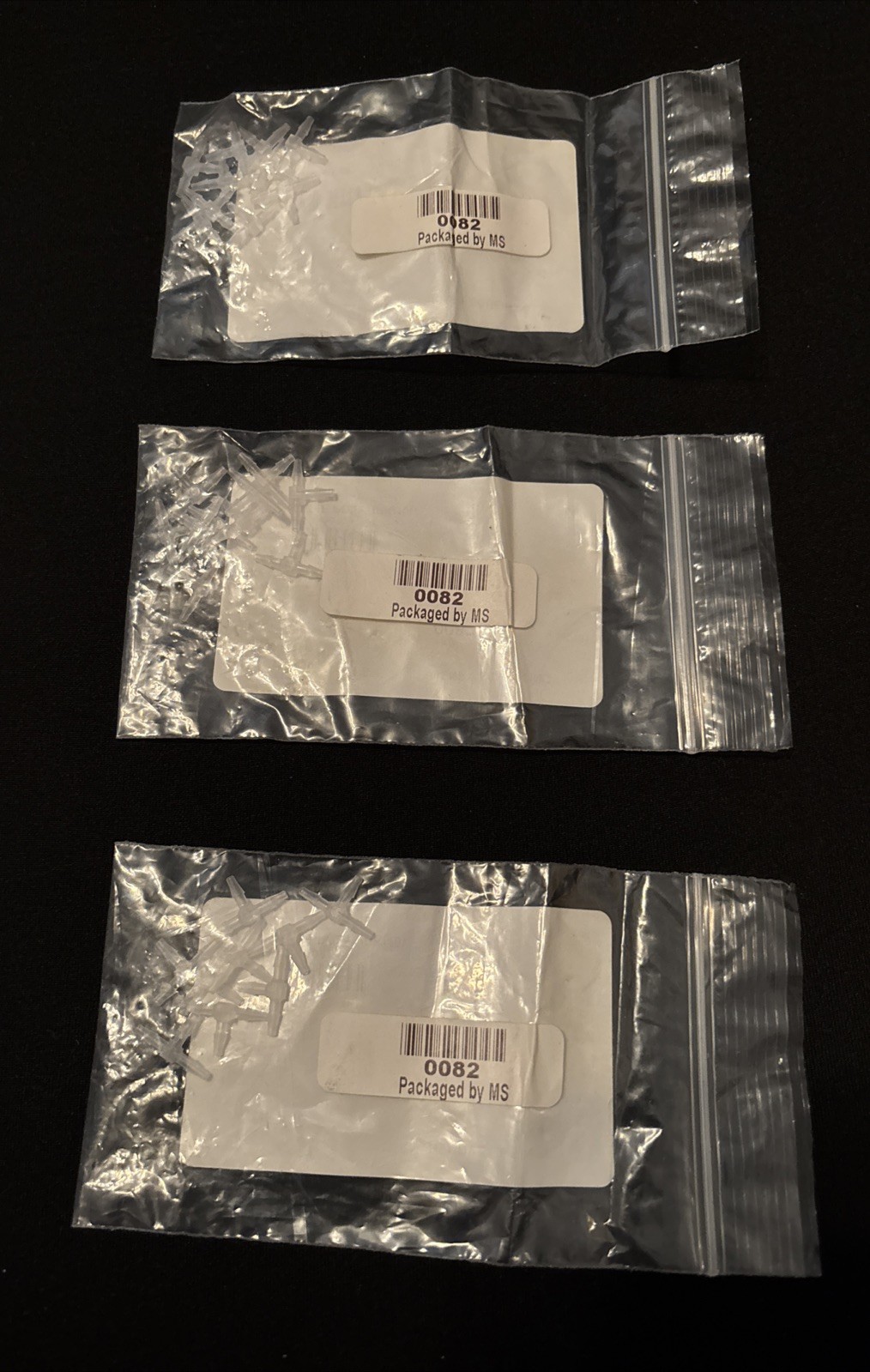 Lot Of 3pkg DCI 0082 1/16 Barb Tee Poly(10 Pc /pkg) NIP