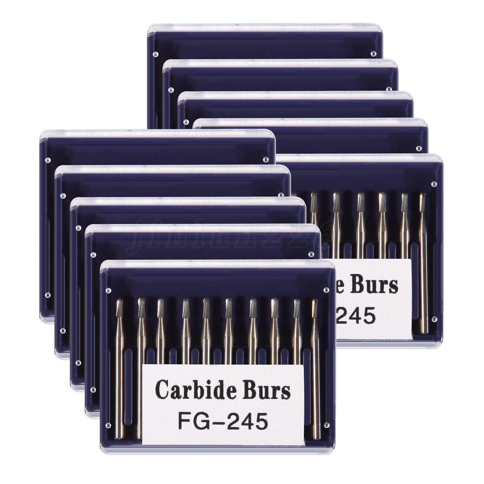 10-100pc Dental Carbide Burs FG245 19mm FG Pear Drill Bits for High Speed