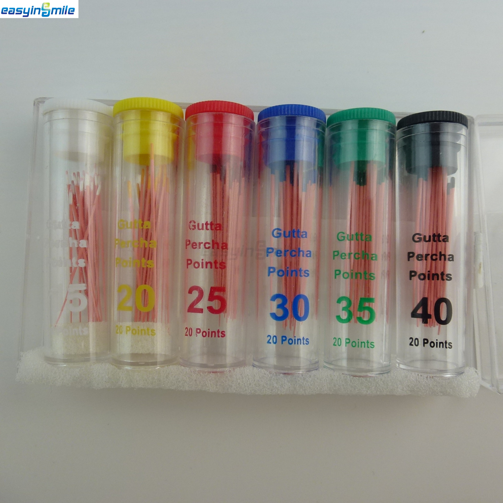 3boxes Dental Gutta Percha Points Root Canal Filling Taper 0.02/0.04/0.06 #15-40