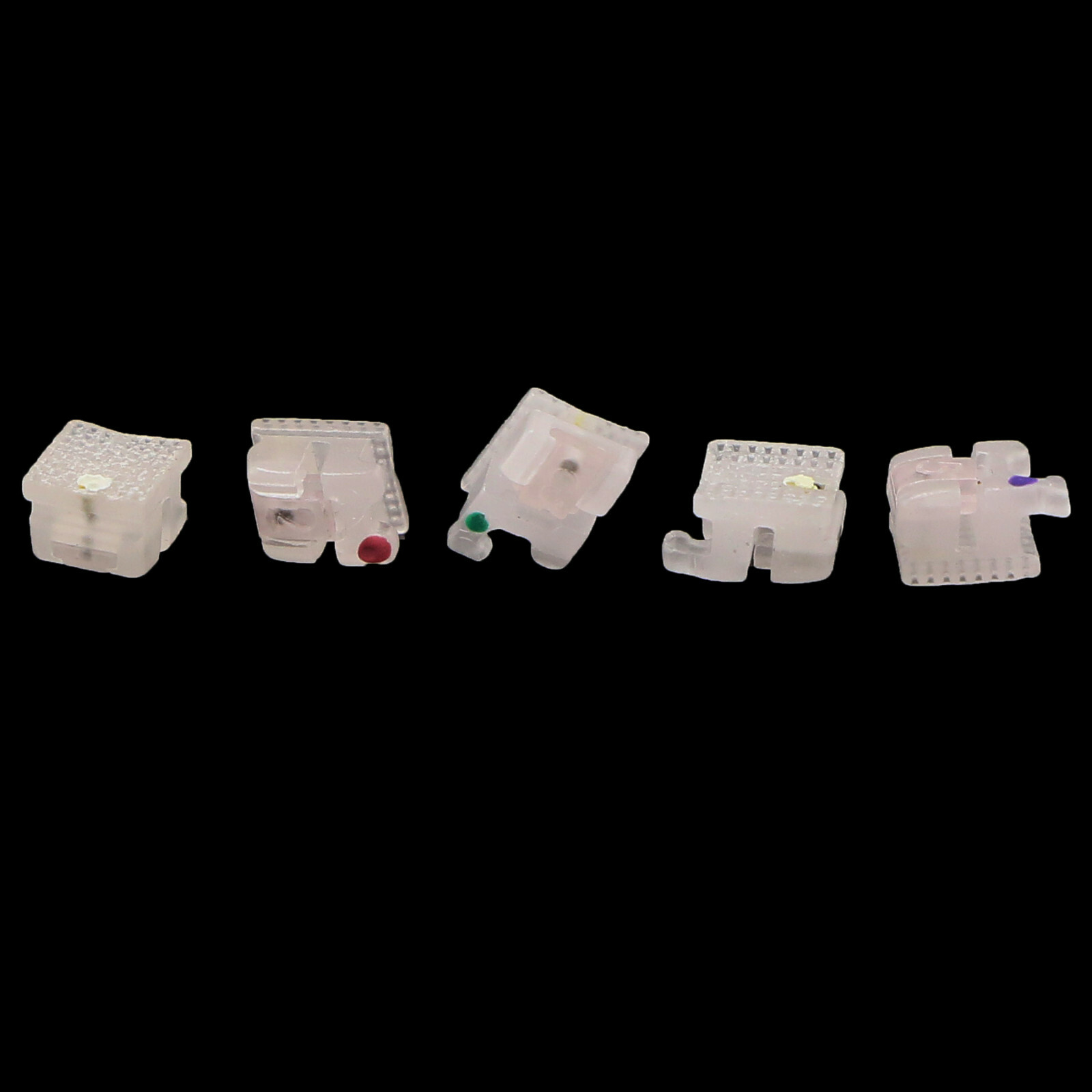 Dental Self-Ligating Orthodontic Ceramic Bracket Brace Roth 022 Slot 345 Hooks