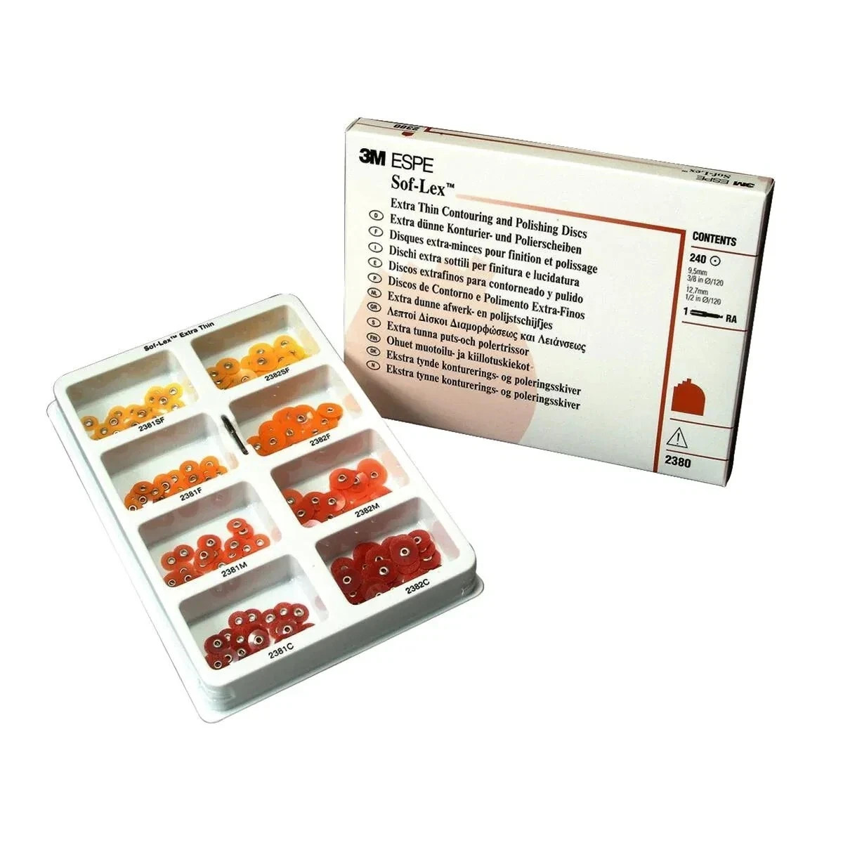 Dental 3M Sof-Lex soflex Contouring Polishing 240 Discs Kit 2380