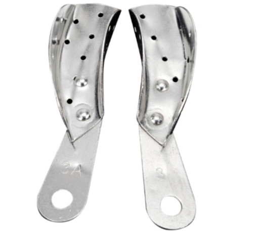 Dental Metal Impression Tray Bite Denture Alloy With Holes Perforated Instrument