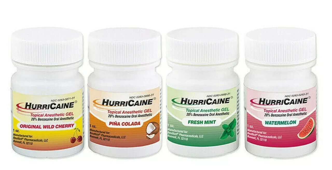 Topical Gel Beutlich HurriCaine Anesthetic 20Percent Benzocaine 1oz
