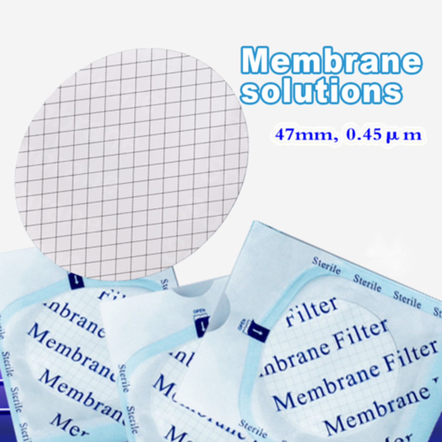 4000pcs 2mL Clear/Amber Vials Pre-slit 9-425 Caps, MCE Gridded Membrane Filters