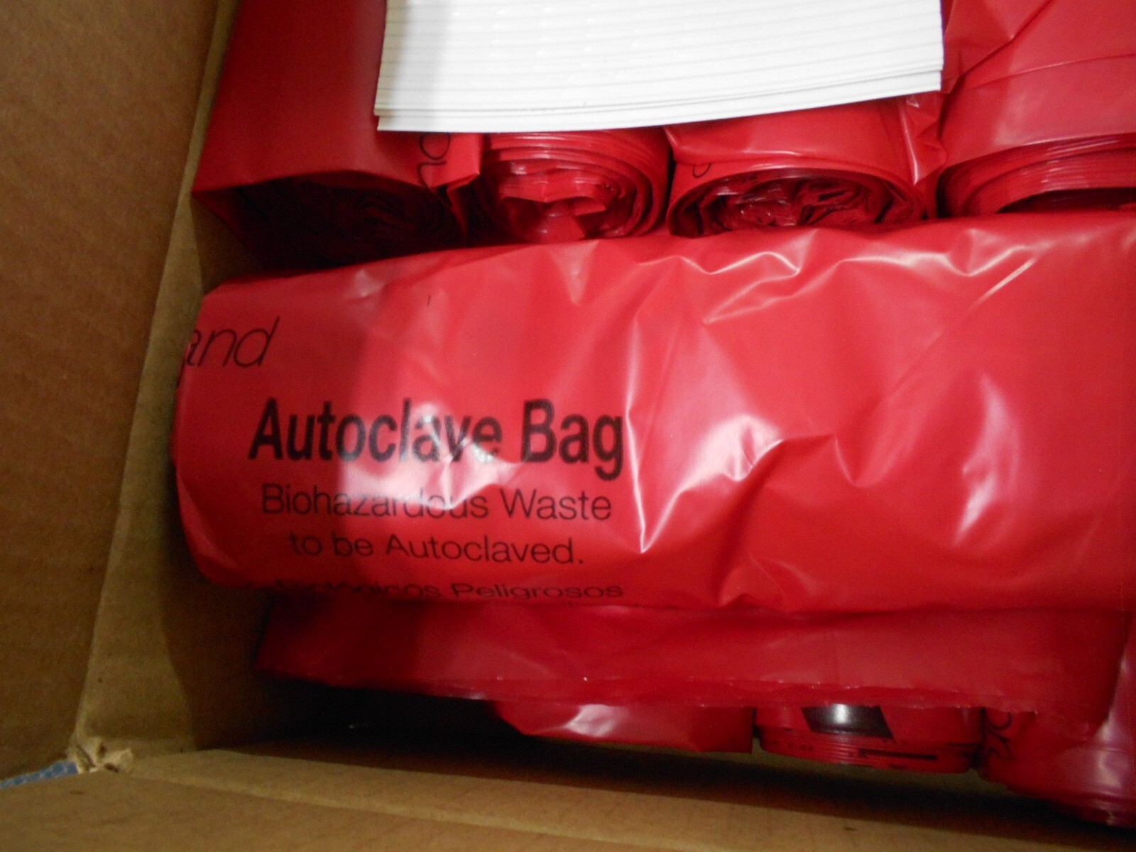 Fisher Brand Cat No 14828244 Autoclavable Biohazard Waste Bags 19×23 2.0 mil Red