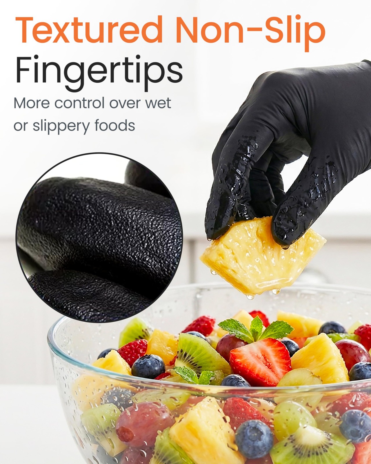 Protectmate 5 Mil Black Nitrile Gloves for Food Prep – Small, Box of 100