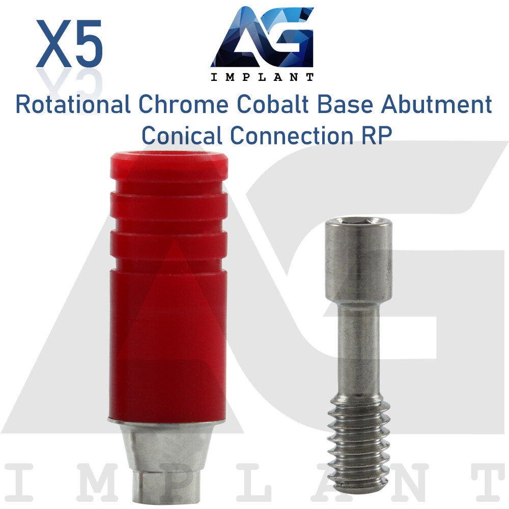 5 Chrome Cobalt Base Rotational RP Conical Connection With Screw 2.65mm