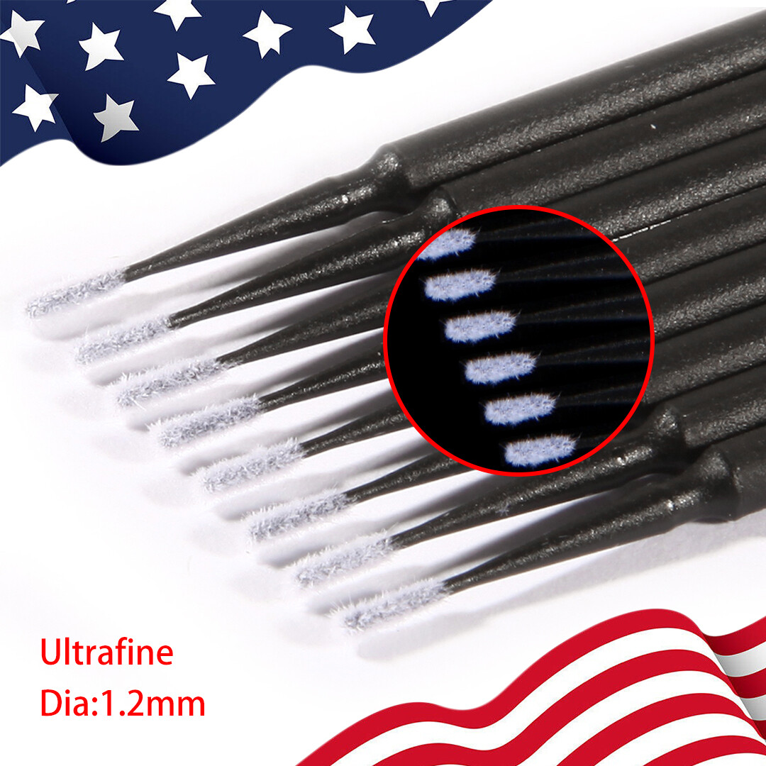 100Pcs Dental Disposable Micro Brush Tooth Applicator Tips Sticks 1.2mm black sl