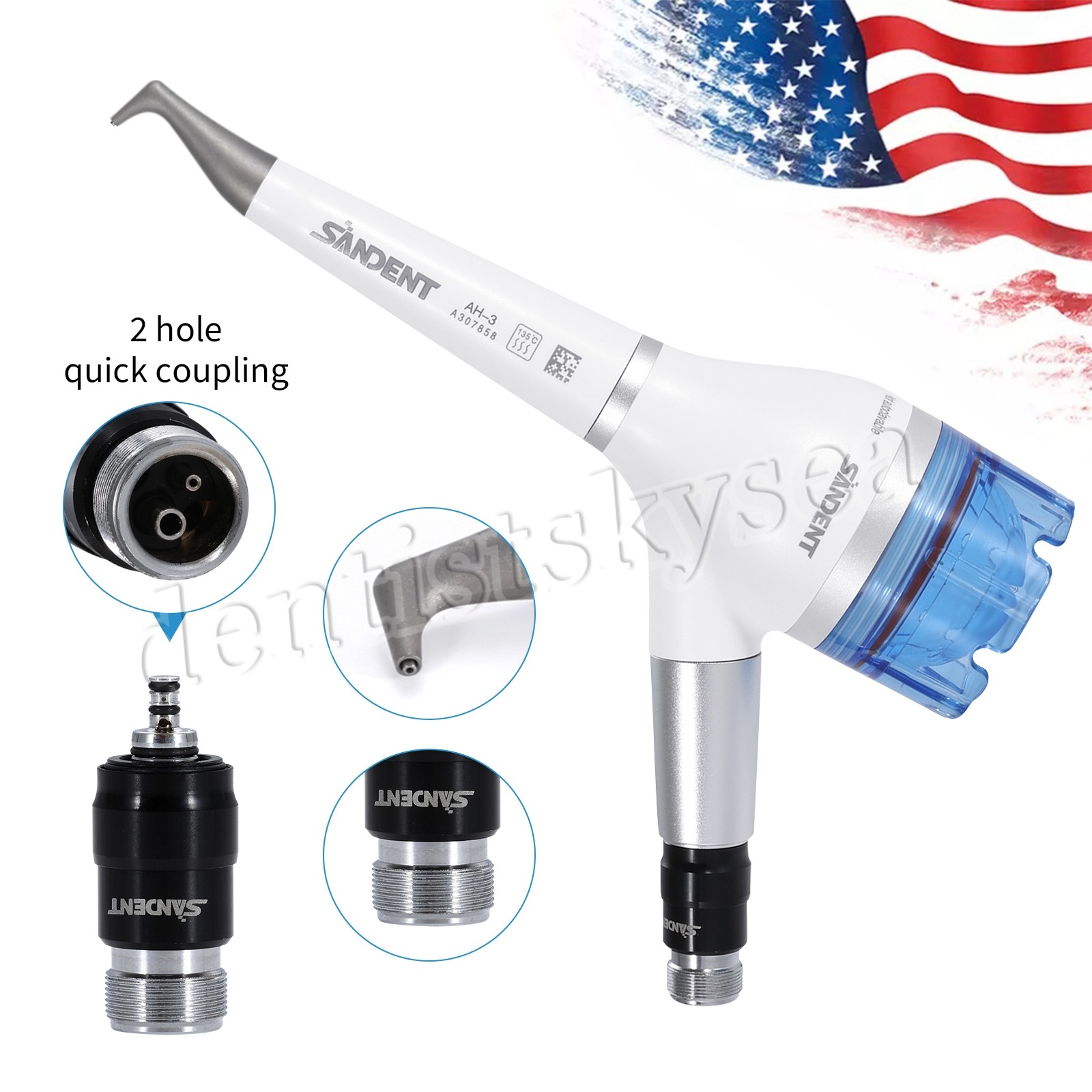 SANDENT Prophy Air Flow Prophy Handpiece Teeth Polishing 4Hole/2Hole