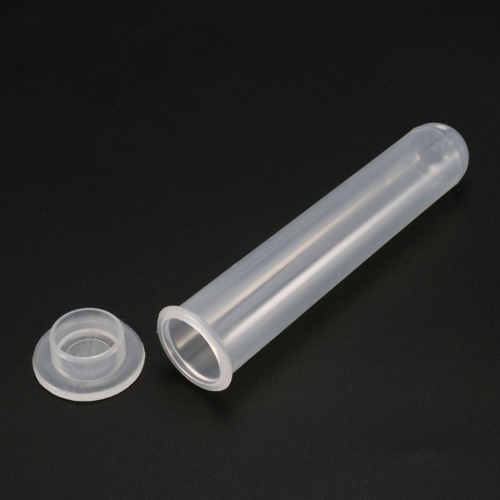 50 Pcs 20ml Round Bottom Micro Centrifuge Tubes w Attached Caps Clear White