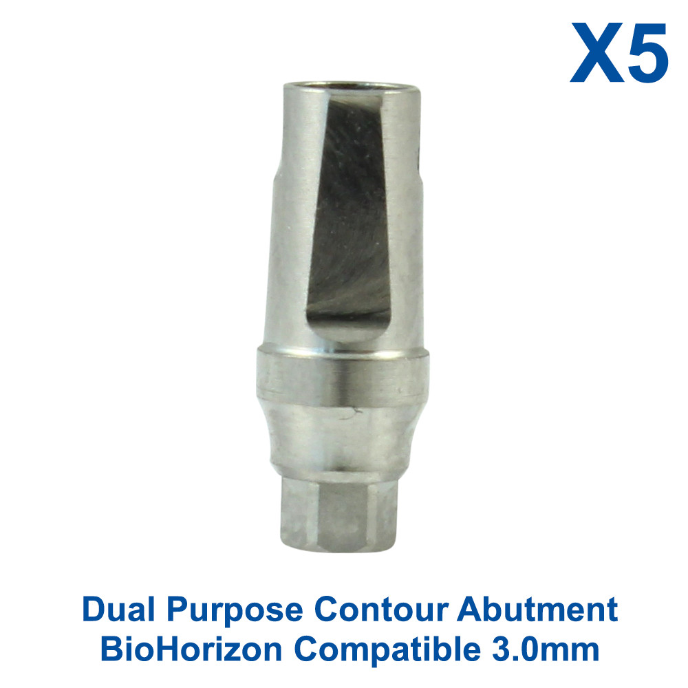 5x Dental Fixture Bi0Horizon Compatible 3.0mm Dual Purpose Contour Adapter Head