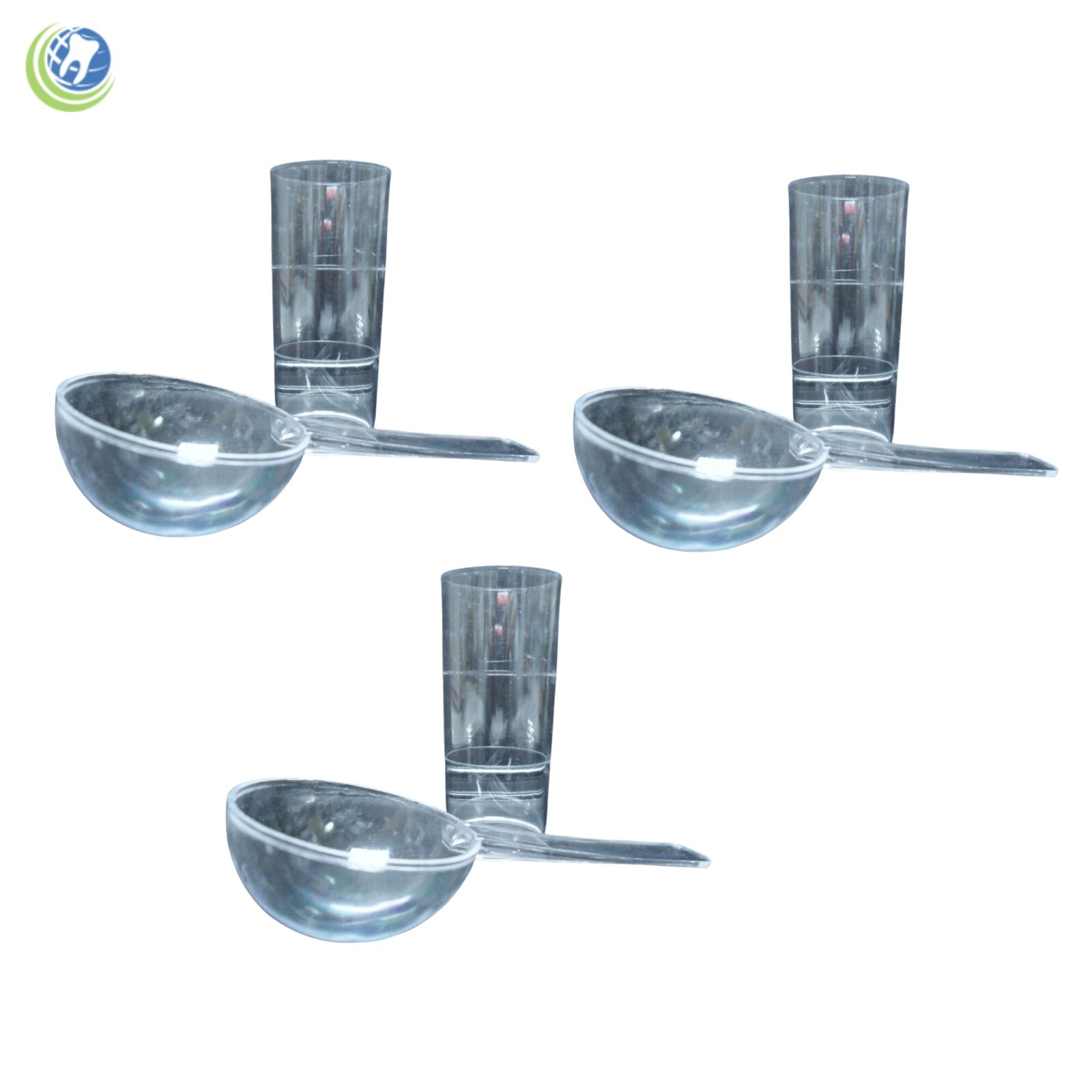3 X ALGINATE IMPRESSION MATERIAL MEASURING POWDER SCOOP & LIQUID CYLINDER TUBE