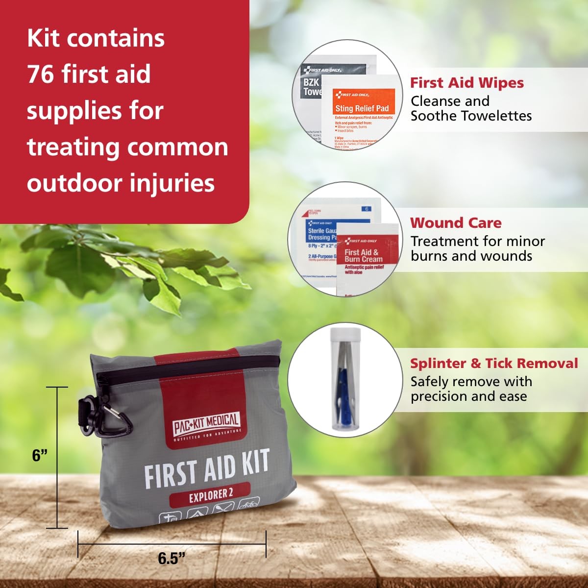First Aid Only Pac-Kit Watertight Explorer 2 First Aid Kit For Hiking Camping