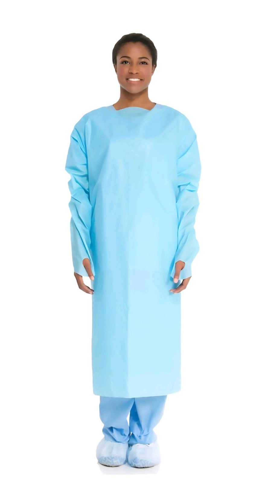 Halyard Film Gown, XL, Blue, Thumb Hooks Box Of 60! 69316