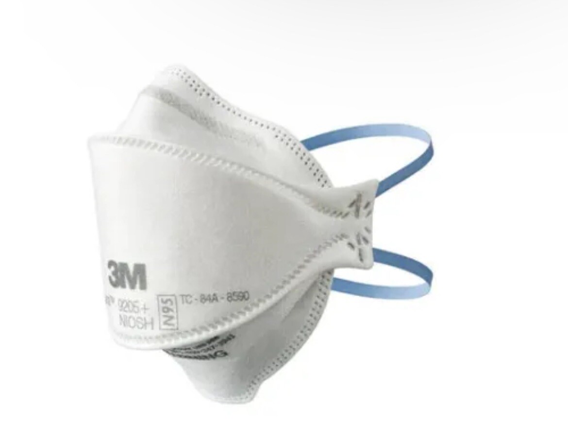 4 Packs 3M 9205+ AURA N95 NIOSH Particulate Respiratory Protection Mask 20 Ct