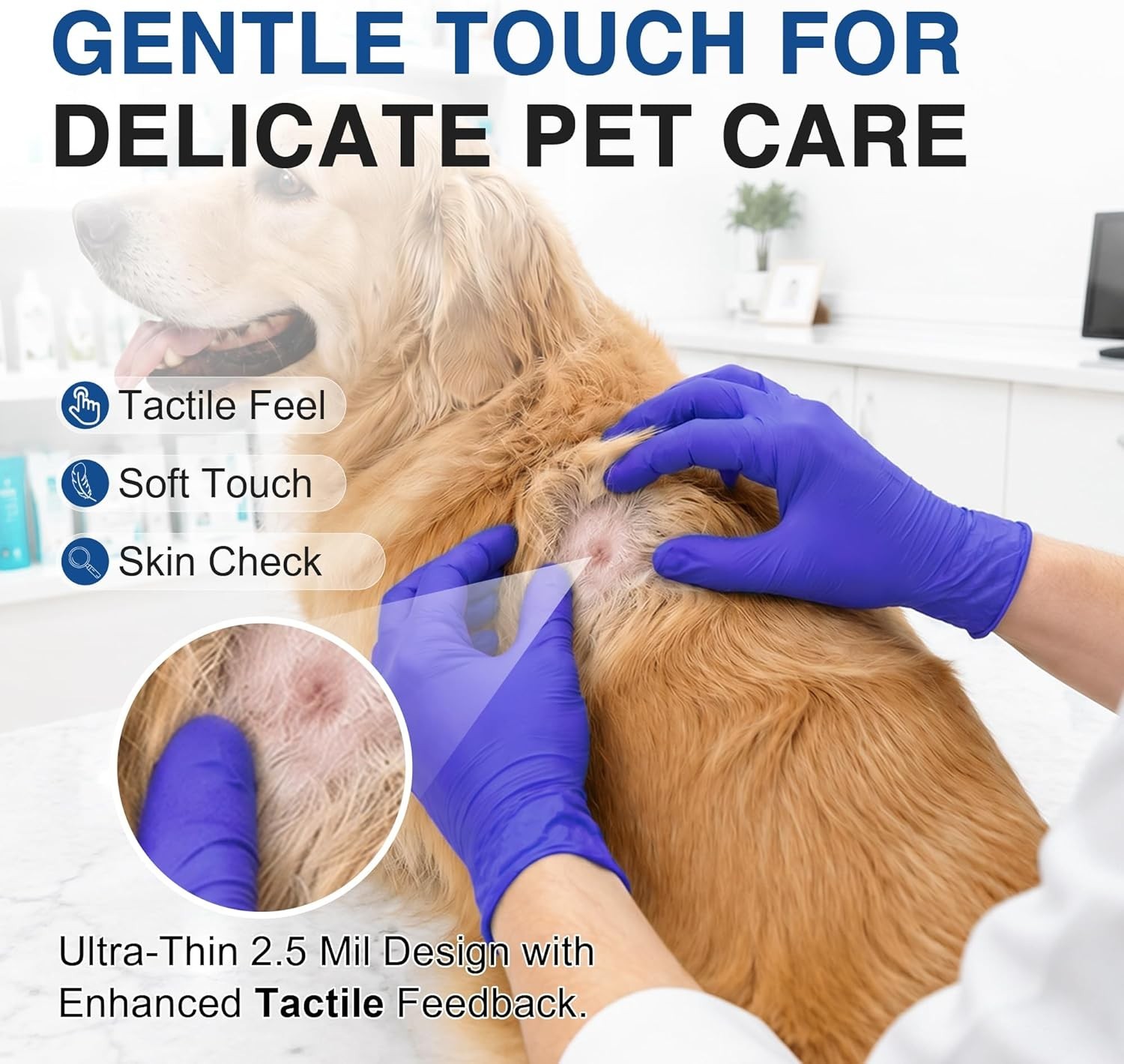 Nitrile Exam Gloves, Dark Blue, Disposable Gloves, Latex-Free, Powder-Free, F…