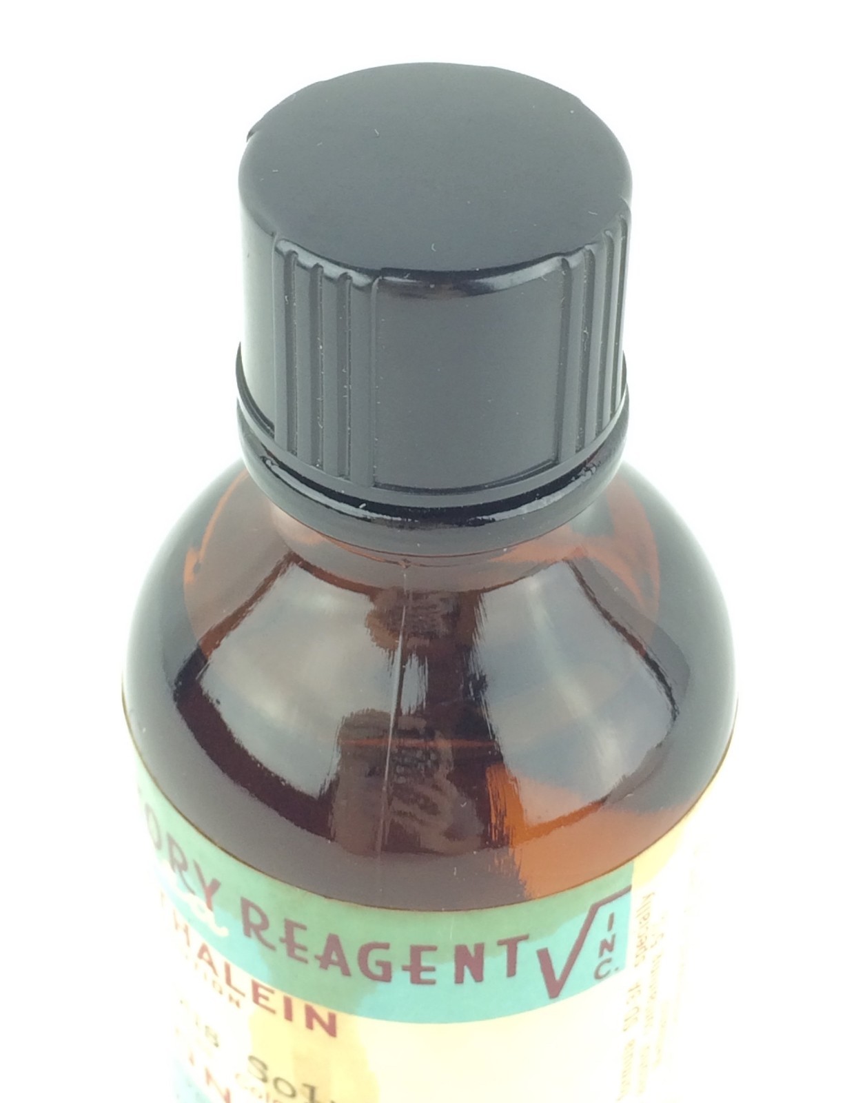 Phenolphthalein Indicator 1% Solution Vintage Brown Glass Bottle ~6 oz