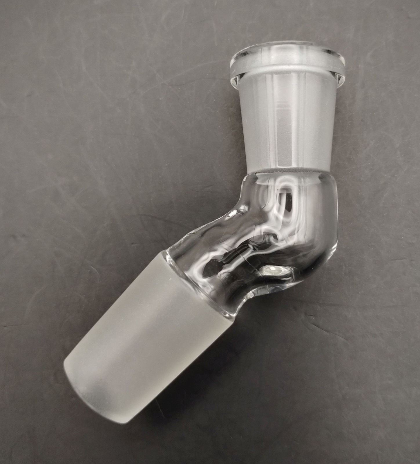 B Quality 14F-18M 45 Degree Angle Glass Ground Joint Attachment Adapter Elbow