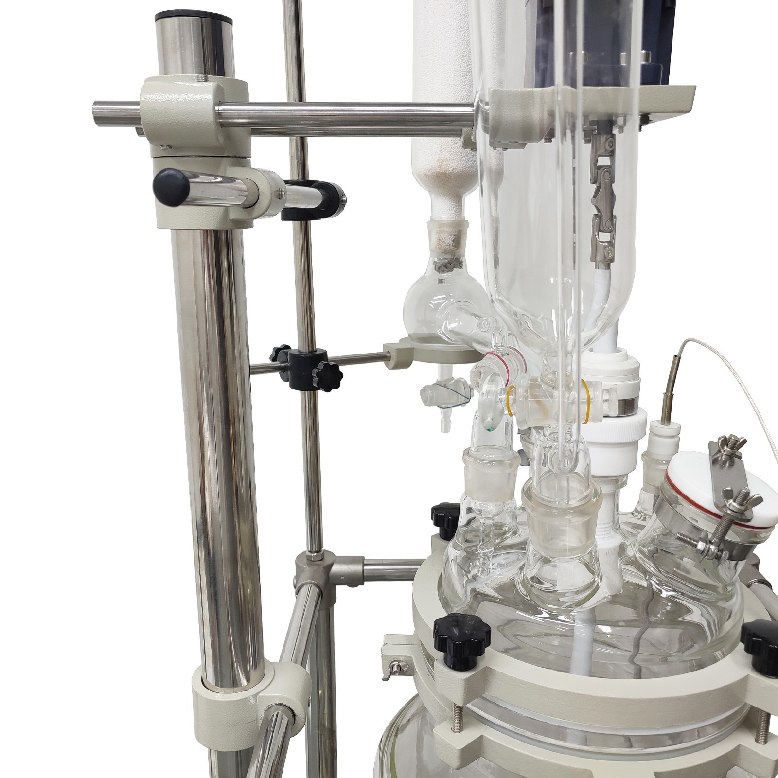 110V Jacketed Glass Reaction Vessel Professional Lab 20L Jacketed Glass Reactor