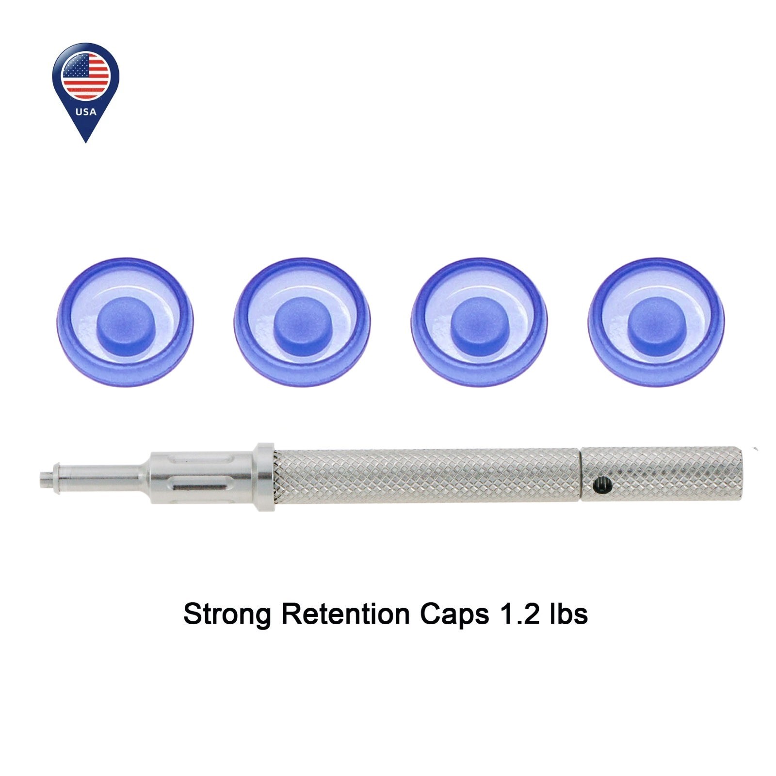 US Locator Retention Cap Overdenture Inserts Blue 1.2lbs 4/8Pcs