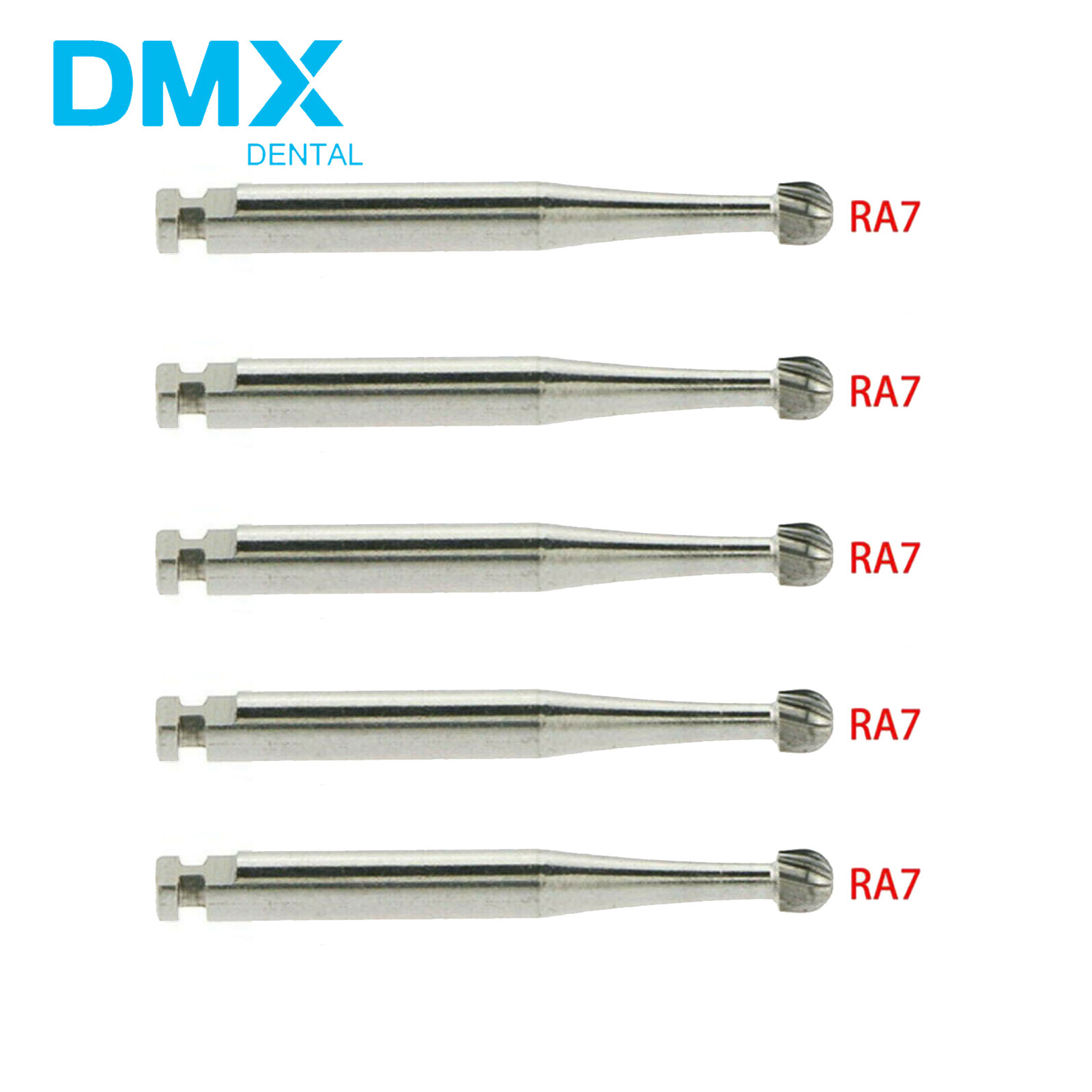 Dental Round Latch Carbide Bur RA 1 2 3 4 5 6 7 8 Midwest For Slow Low Speed