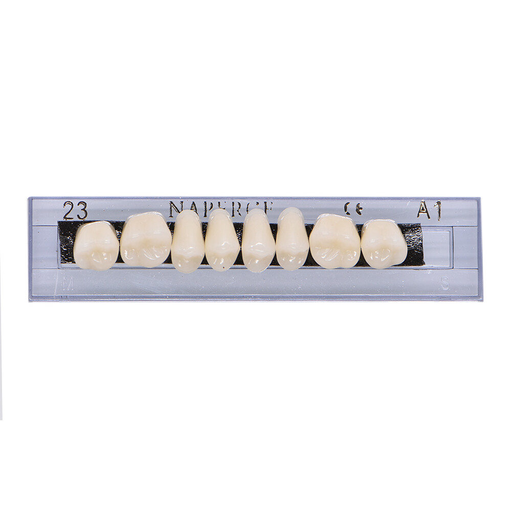168X/Box Dental Acrylic Resin False Teeth 23# Shade A1 Denture Full Upper Lower