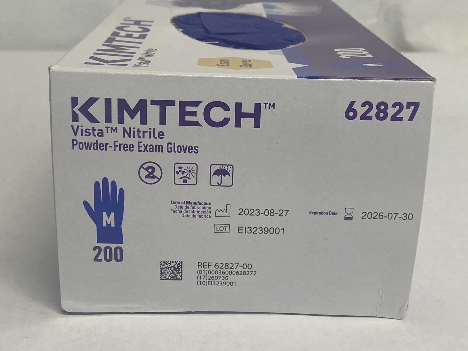 (200/Pk) KIMTECH Disposable Nitrile Exam Gloves Size Medium – Vista Blue 62827