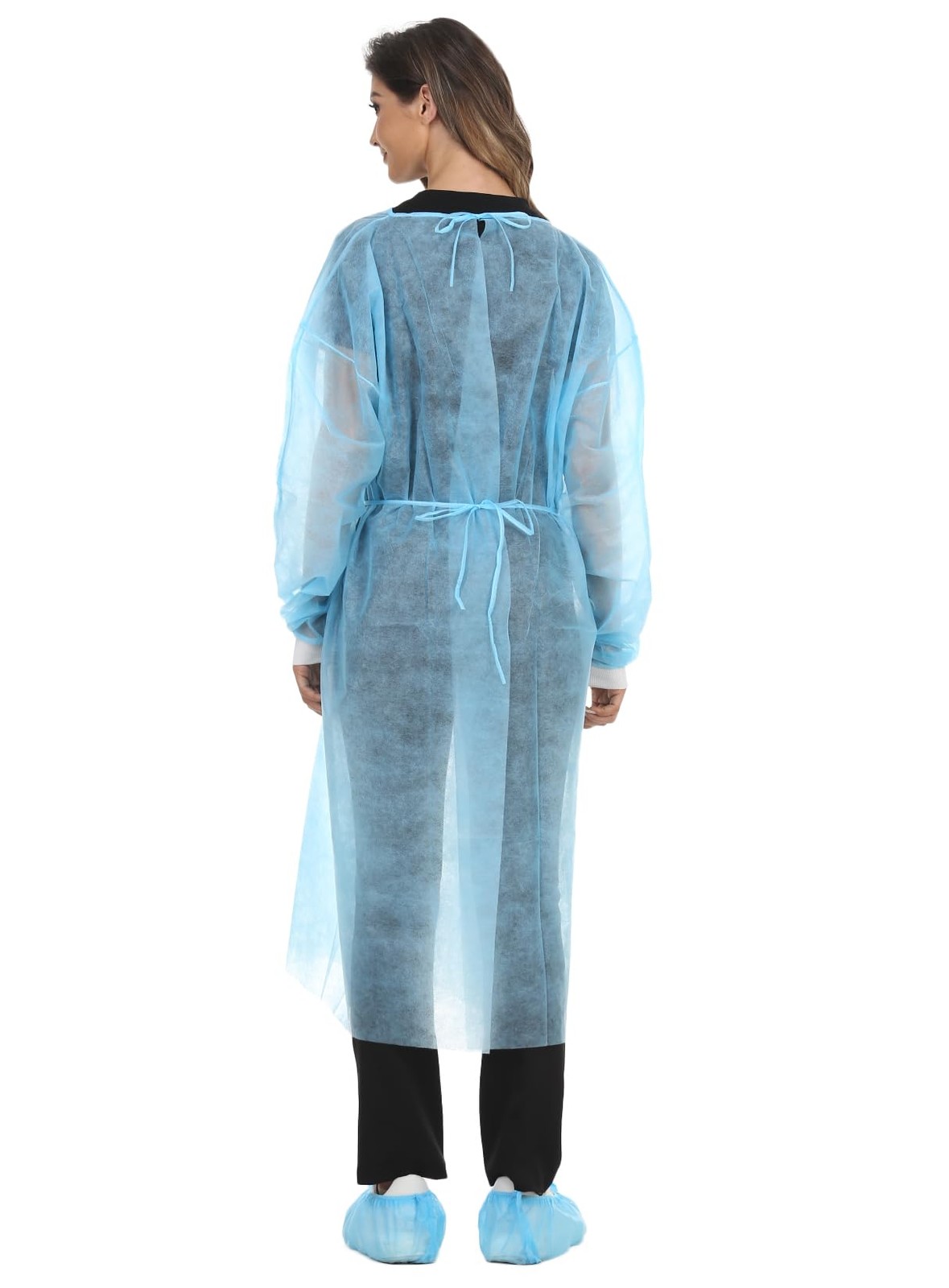 Disposable Isolation Gown Polypropylene Lab Gowns Knit Cuff Long Sleeve Pack …
