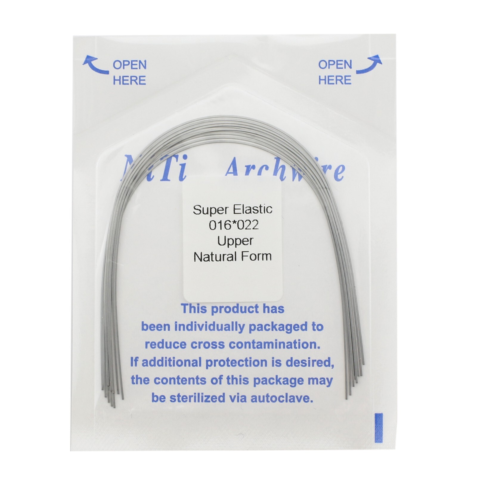 Dental Orthodontic Niti Arch Wires Natural Form Rectangular 16*16 16*22 19*25