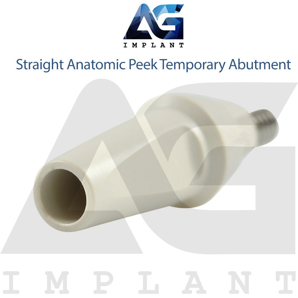 10 Straight Anatomic Peek Temporary Prosthetic System Int Hex 2.42mm