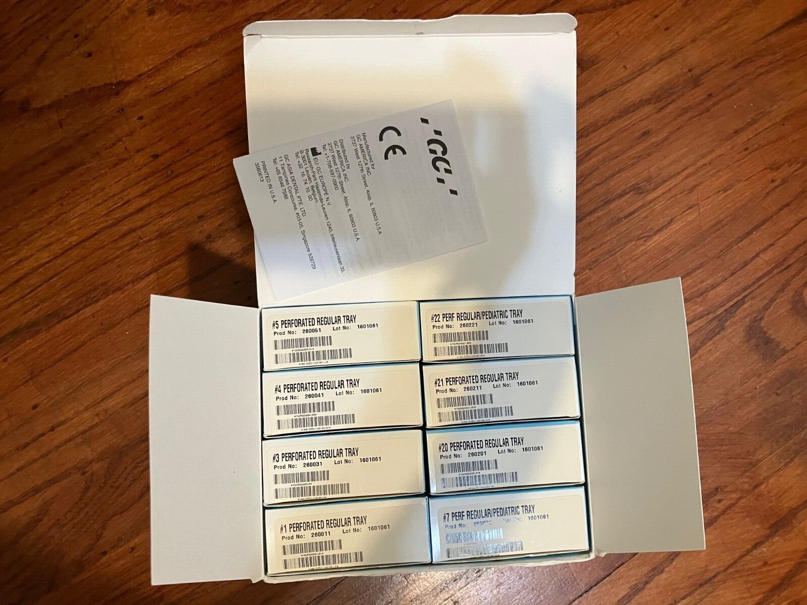 GC America COE Impression Tray Perforated Regular set of 8 dental