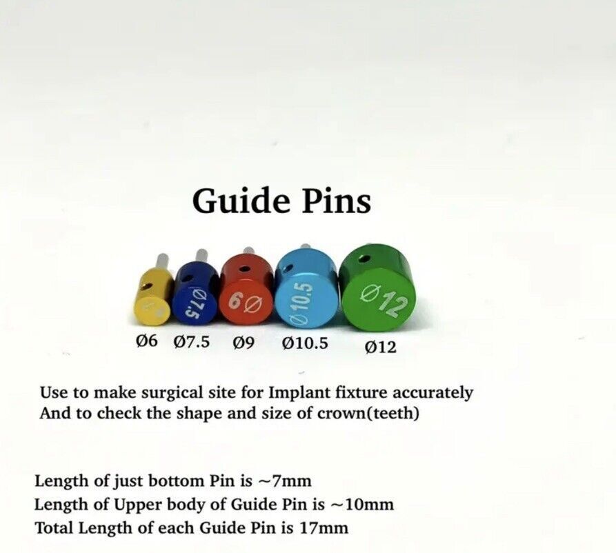 Dental Drill Implants Guide & Positioning Kit Titanium Guided Bur Surgery Pins