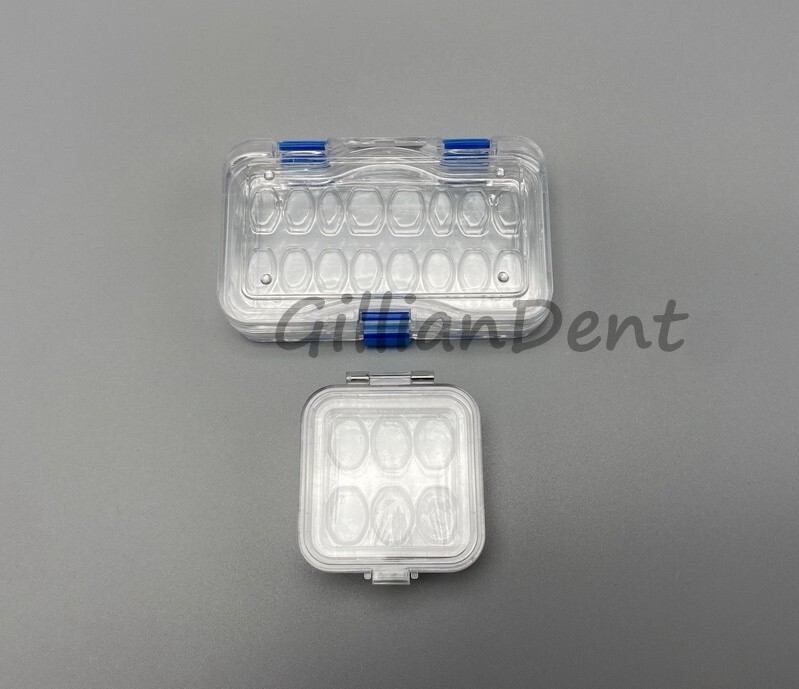 50 PCS Denture Cases Dental Veneers Hinged Display Jewelry Storage Box Membrane