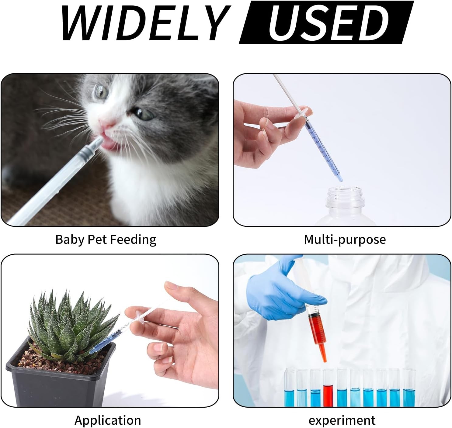 20 Pack 1ml 1cc Syringes with Caps for Glue Applicator Oil Ink Craft No Needles