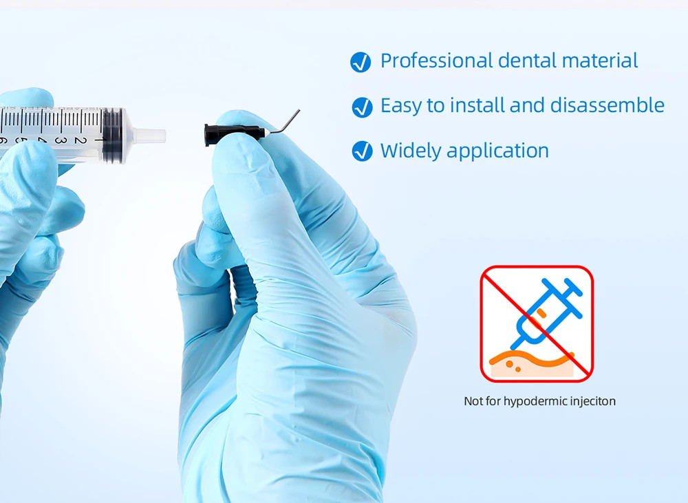 Dental Pre Bent Tips for Etch Gel Composite Flow Applicator 200PCS