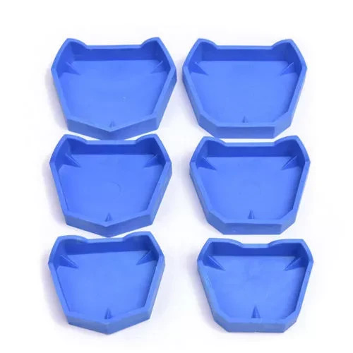 6Pcs Dental Lab Silicon Rubber Plaster Model Base Denture Impression Tray Base