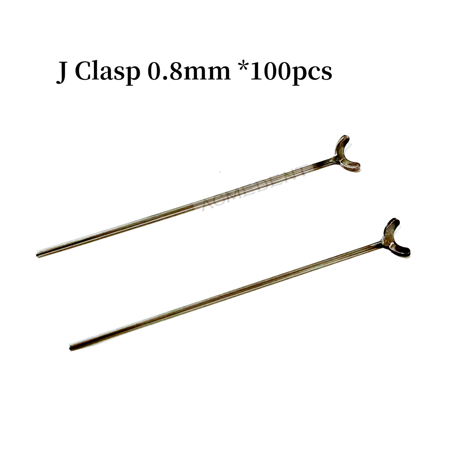 100Pcs Dental Ball Retainer J Clasp Oblique Clasps Bars 0.8mm Y-Type Scheu Style