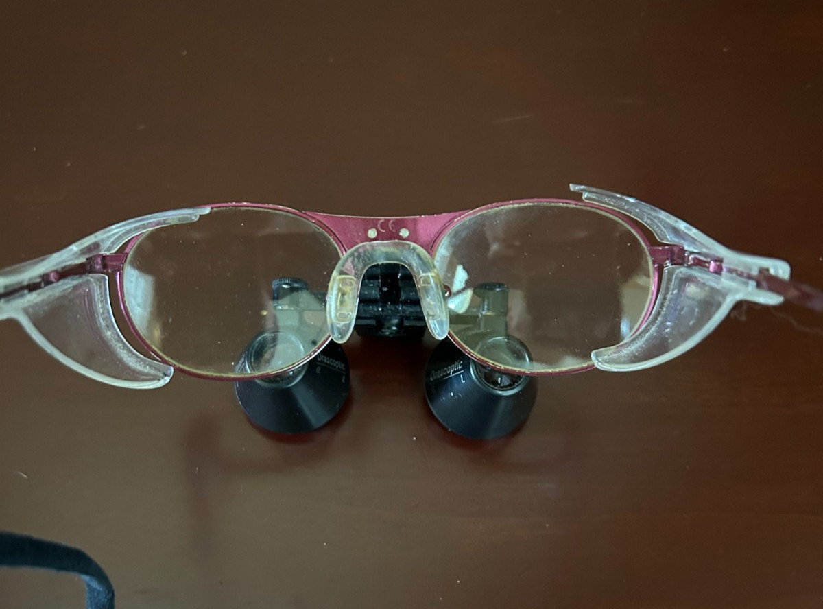 Orascoptic Protective Glasses with detachable Flip Up Dental Loupes x2.5