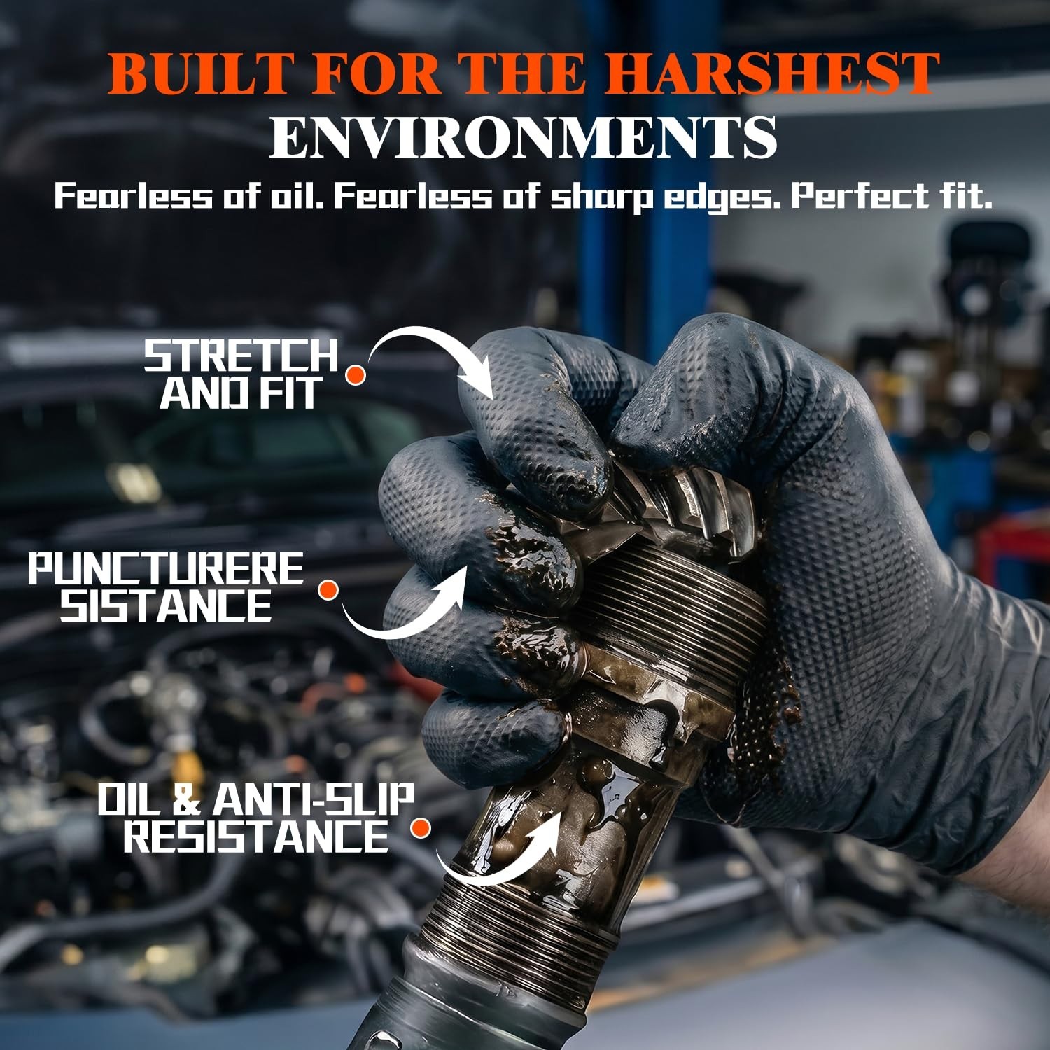 Heavy Duty Industrial Nitrile Gloves – Latex Free