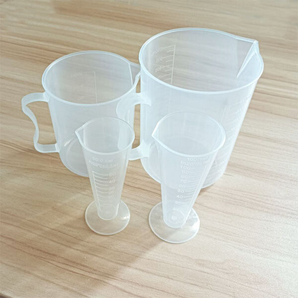 Chemistry plastic Laboratory cups glassware Beaker 50-2000ml measuring cup Thick