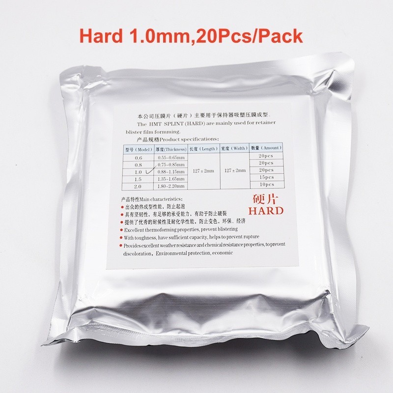 Dental Lab Hard Splint 1.0/1.5/2.0mm Thermoforming Material for Vacuum Forming