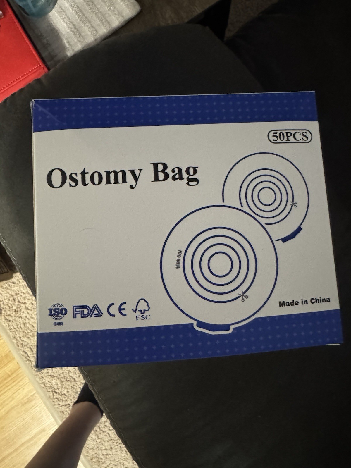 Ostomy Bag One-Piece Drainable Pouch Cut-To-Fit Flat Wafer 50pcs
