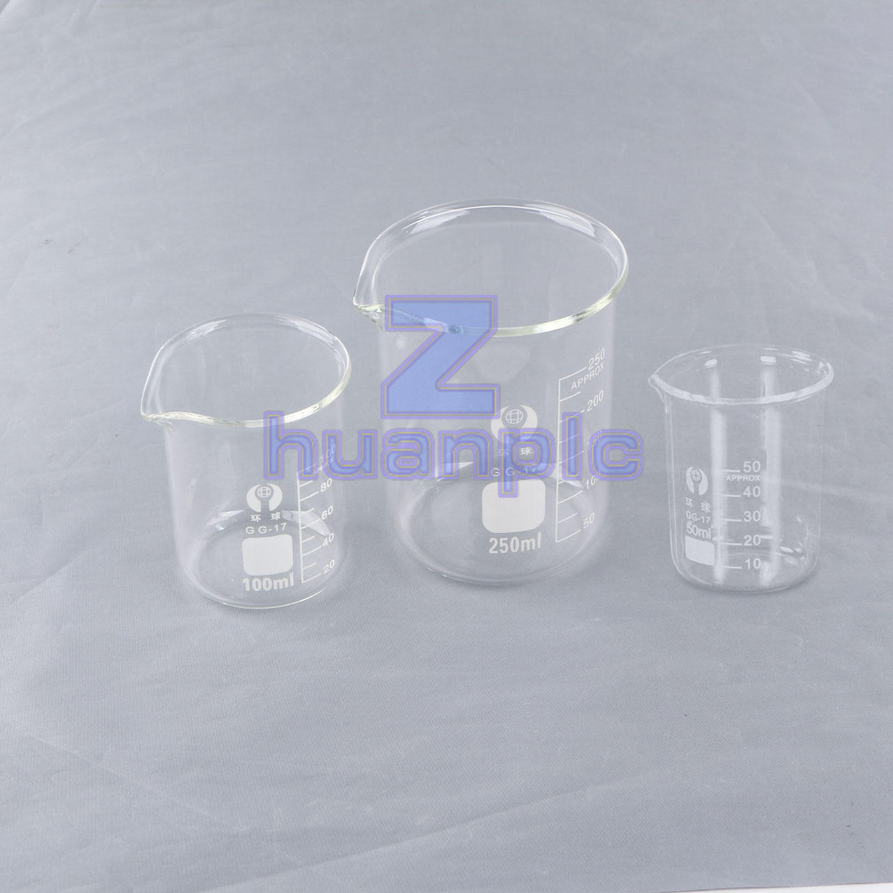 New 3PCS Pack Glass Borosilicate Graduated Beakers 50ml 100ml and 250ml