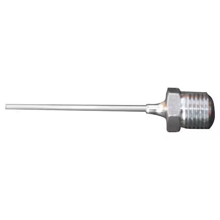 Needle, Reusable Blunt Probe 1/4 In Npt, Stainless Steel, Silver, 5 Pk, 5Fva4
