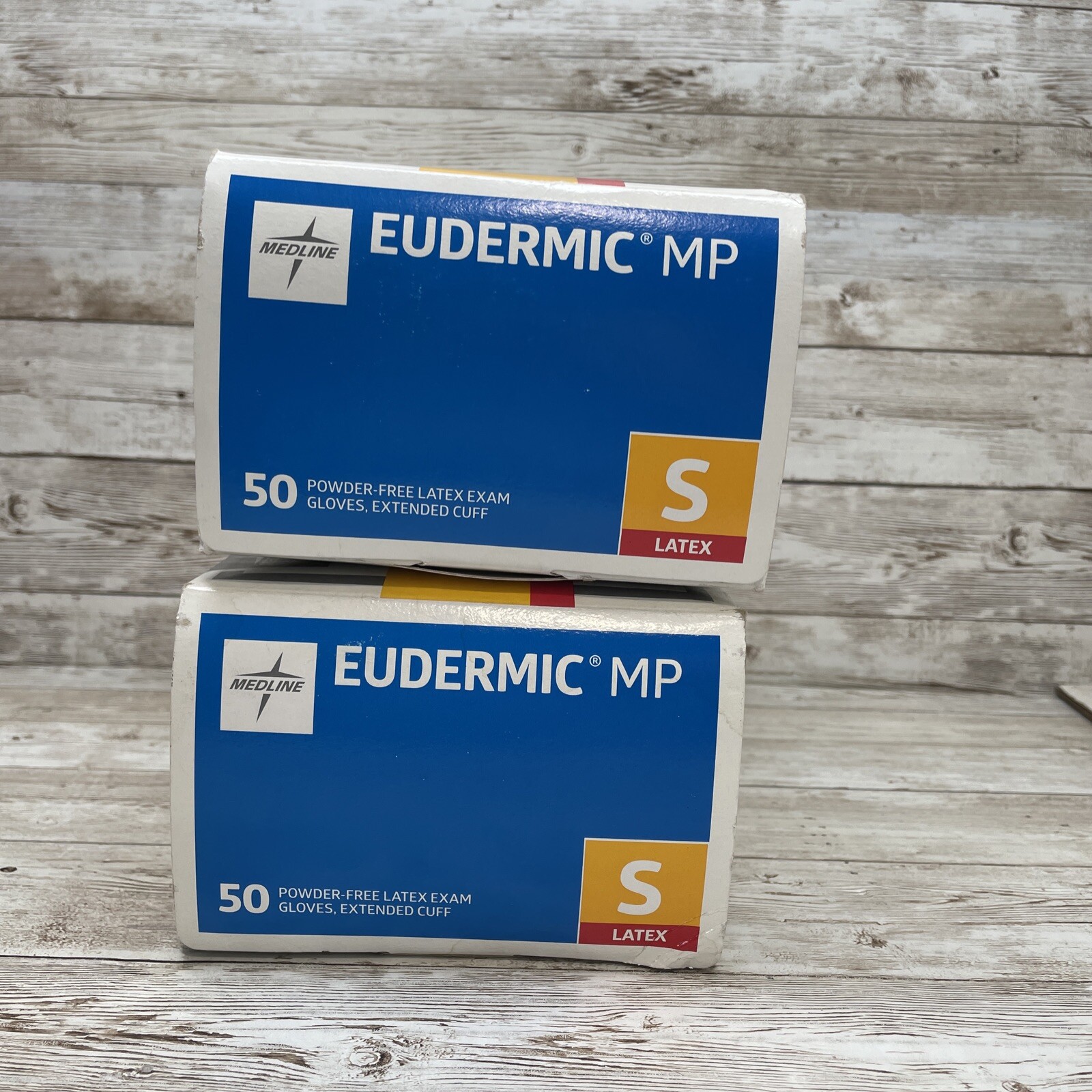 Medline Eudermic MP High-Risk Powder-Free Latex Exam Gloves 2 Boxes Size: SMALL